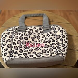 Animal print insulated lunch bag with name “Madison”  EUC